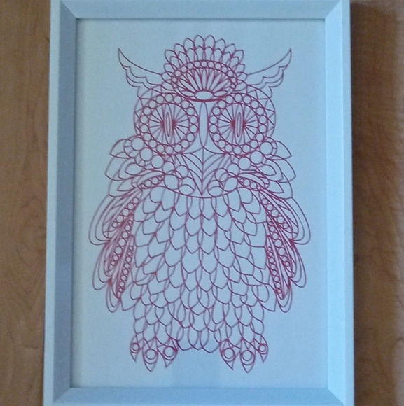 Geometric owl wall hanging in EUC - Picture 1 of 3
